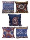 Blue & White Set of 5 Cushion Covers