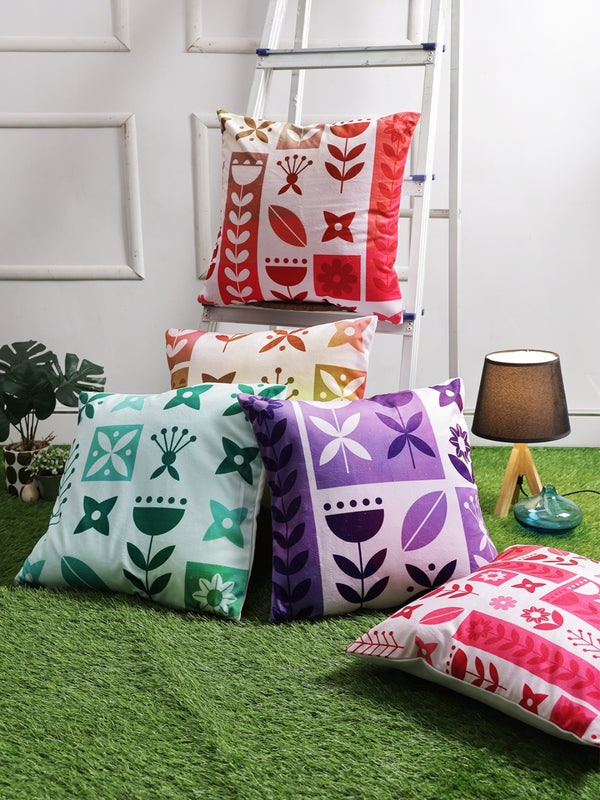 Multicolor Set of 5 Cushion Covers