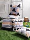 Blue & Peach Set of 5 Cushion Covers