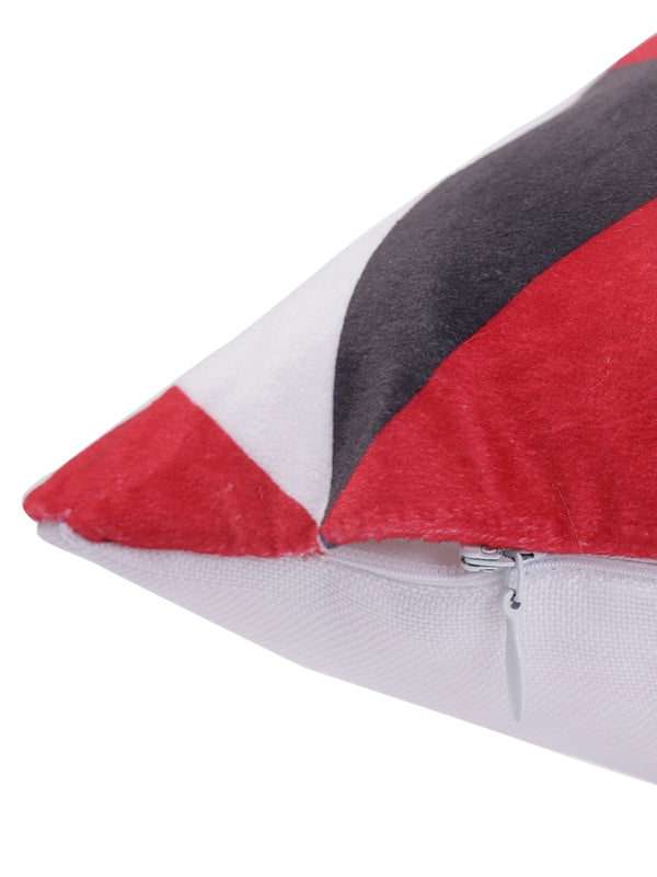 Red & White Set of 5 Cushion Covers