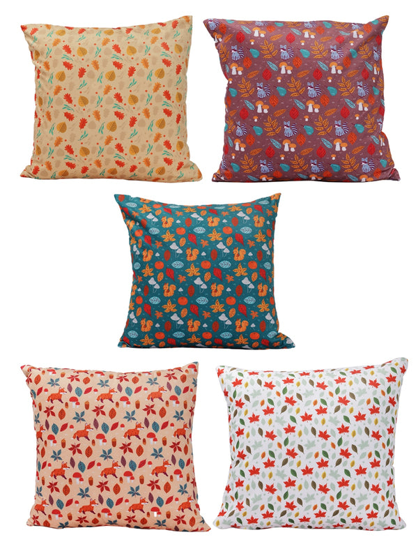 Multicolor Set of 5 Cushion Covers