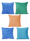 Blue & Green Set of 5 Cushion Covers