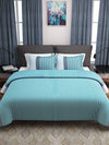 Turquoise Blue Double Bed Cover with 2 Pillow Covers