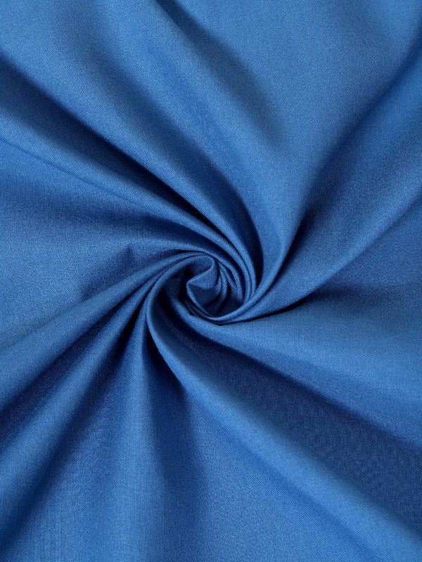 ROMEE Blue Solid 150 TC King Bedsheet with 2 Pillow Covers