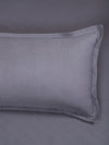 ROMEE Grey Solid 150 TC King Bedsheet with 2 Pillow Covers