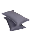 ROMEE Grey Solid 150 TC King Bedsheet with 2 Pillow Covers