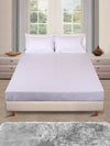 ROMEE White Solid 150 TC King Bedsheet with 2 Pillow Covers