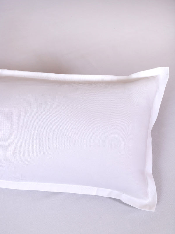 ROMEE White Solid 150 TC King Bedsheet with 2 Pillow Covers