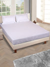 ROMEE White Solid 150 TC King Bedsheet with 2 Pillow Covers