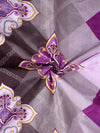 Violet Ethnic Motifs Patterned 210 TC Queen Bedsheet with 2 Pillow Covers