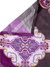 Violet Ethnic Motifs Patterned 210 TC Queen Bedsheet with 2 Pillow Covers