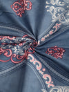 Blue Ethnic Motifs Patterned 210 TC Queen Bedsheet with 2 Pillow Covers