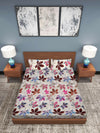 Multicolor Floral Patterned 210 TC Queen Bedsheet with 2 Pillow Covers
