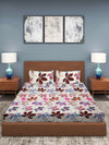 Multicolor Floral Patterned 210 TC Queen Bedsheet with 2 Pillow Covers