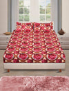 144 TC Red Bedsheet with 2 Pillow Covers