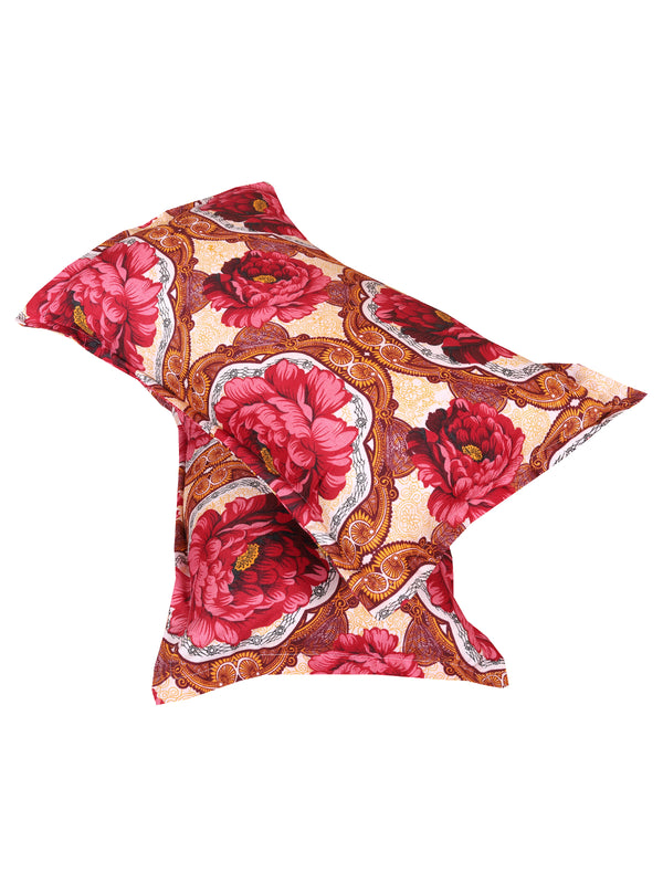 144 TC Red Bedsheet with 2 Pillow Covers
