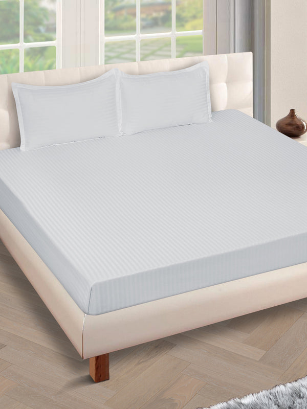 250 TC Silver Grey Bedsheet with 2 Pillow Covers