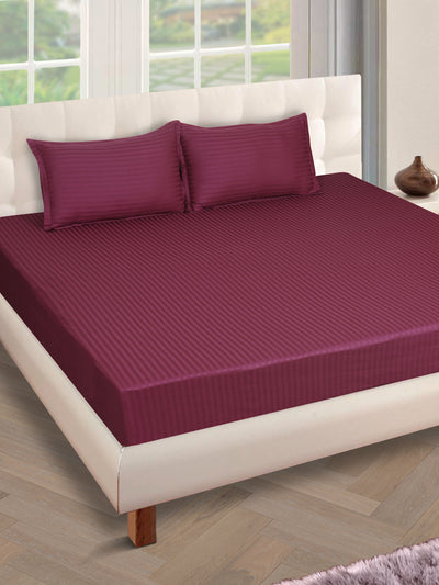 250 TC Burgundy Bedsheet with 2 Pillow Covers