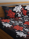 144 TC Black Double Bedsheet with 2 Pillow Covers