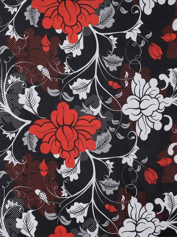 144 TC Black Double Bedsheet with 2 Pillow Covers