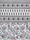 180 TC White & Pink Double Bedsheet with 2 Pillow Covers