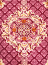 144 TC Maroon & Yellow Double Bedsheet with 2 Pillow Covers