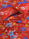 144 TC Red Double Bedsheet with 2 Pillow Covers