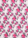 144 TC White & Pink Double Bedsheet with 2 Pillow Covers