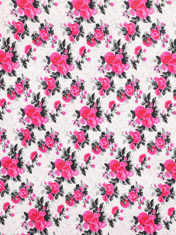 144 TC White & Pink Double Bedsheet with 2 Pillow Covers