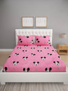 144 TC Pink Double Bedsheet with 2 Pillow Covers