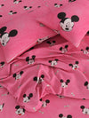 144 TC Pink Double Bedsheet with 2 Pillow Covers