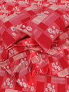 144 TC Red & Pink Double Bedsheet with 2 Pillow Covers