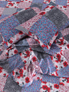 Multicolor Floral Patterned 144 TC Queen Bedsheet with 2 Pillow Covers