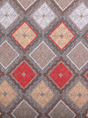Beige Geometric Patterned 144 TC Queen Bedsheet with 2 Pillow Covers