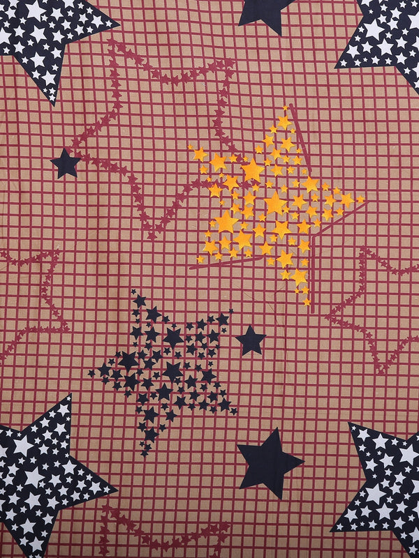 Brown Geometric Patterned 144 TC Queen Bedsheet with 2 Pillow Covers