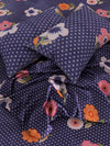 Blue Floral Patterned 144 TC Queen Bedsheet with 2 Pillow Covers