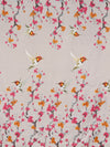 Light Peach & Pink Floral Patterned 160 TC King Bedsheet with 2 Pillow Covers