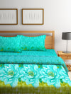 Turquoise Bedding Set 1 Bedsheet with 2 Pillow Covers and Ac Comforter