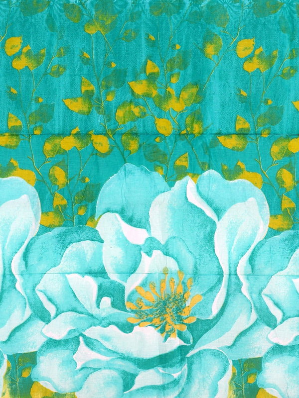 Turquoise Bedding Set 1 Bedsheet with 2 Pillow Covers and Ac Comforter