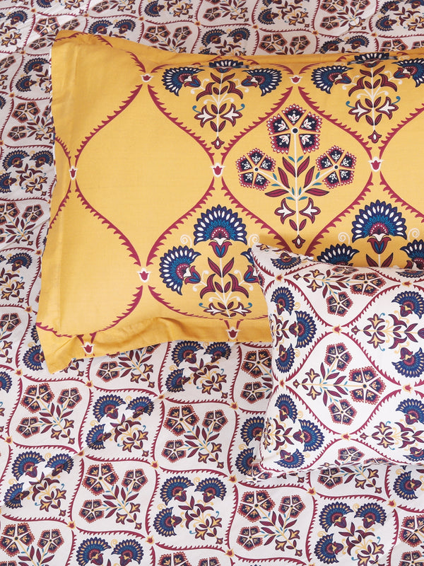 Multicolor Bedding Set 1 Bedsheet with 2 Pillow Covers , 1 Quilt/Blanket