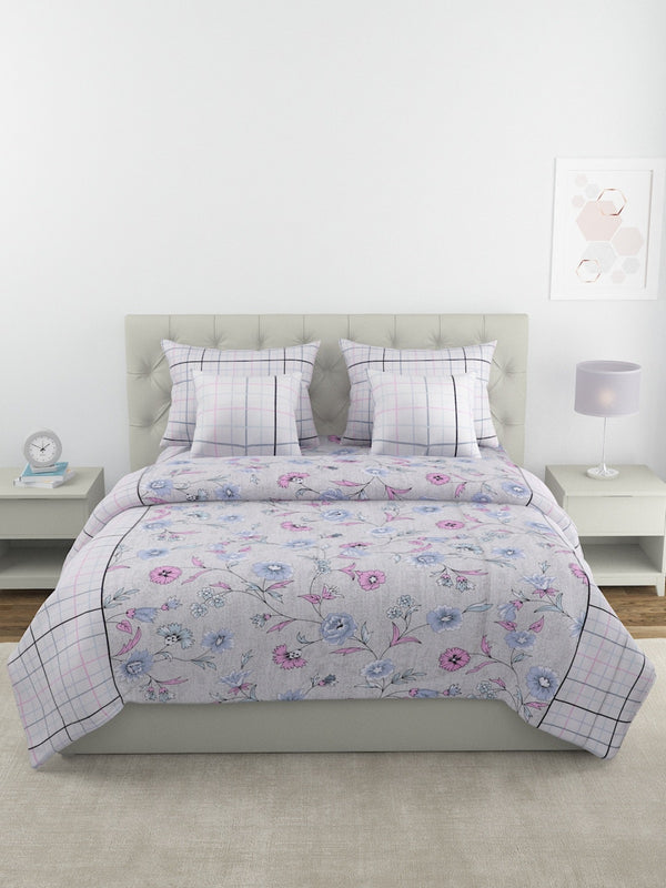 Multicolor Bedding Set 1 Bedsheet with 2 Pillow Covers , 1 Quilt/Blanket