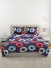 Violet Circle Patterned King Size Cotton Bedding Set