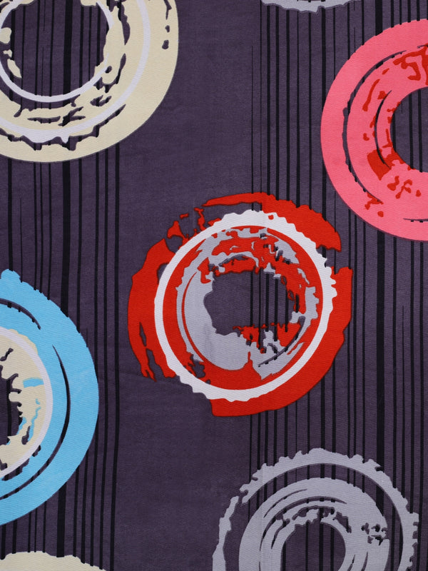 Violet Circle Patterned King Size Cotton Bedding Set