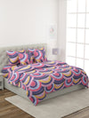 Blue & Pink 6 Pcs Geometric Patterned 210 GSM Bedding Set
