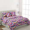 Blue & Pink 6 Pcs Geometric Patterned 210 GSM Bedding Set