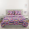 Blue & Pink 6 Pcs Geometric Patterned 210 GSM Bedding Set