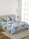 Multicolor 6 Pcs Geometric Patterned 210 GSM Bedding Set