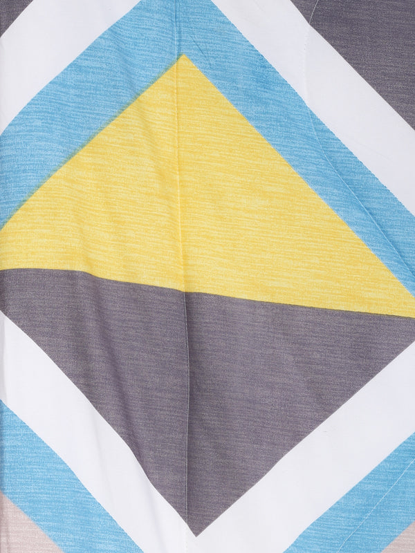 Multicolor 6 Pcs Geometric Patterned 210 GSM Bedding Set