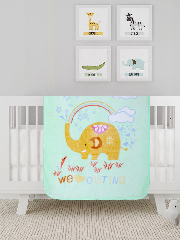 Blue AC Room 300 GSM Baby Blanket Mink Microfiber Wool