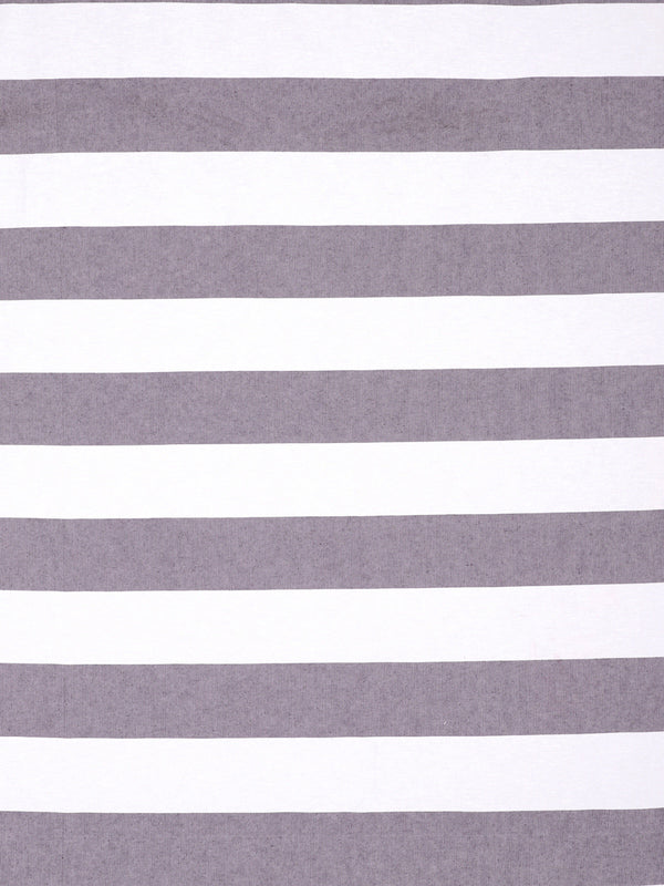 Grey & White Double Bed Cover with 2 Pillow Covers